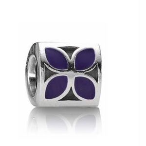 authentic PANDORA purple enamel charm